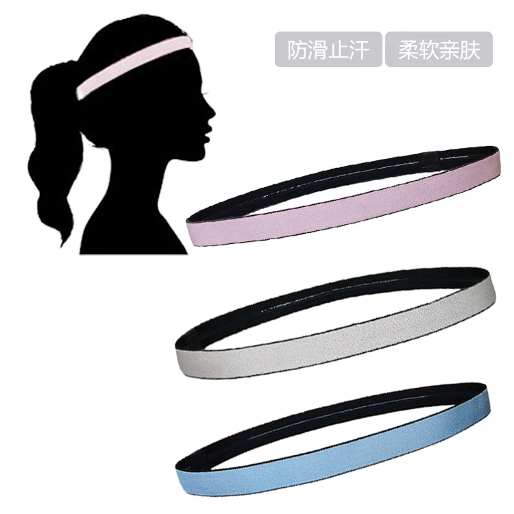 

Best Selling Nylon Silicone Fitness Headbands Sweat Sports Headbands Wholesale, Black,pink,purple,gray,red,drak blue,light blue
