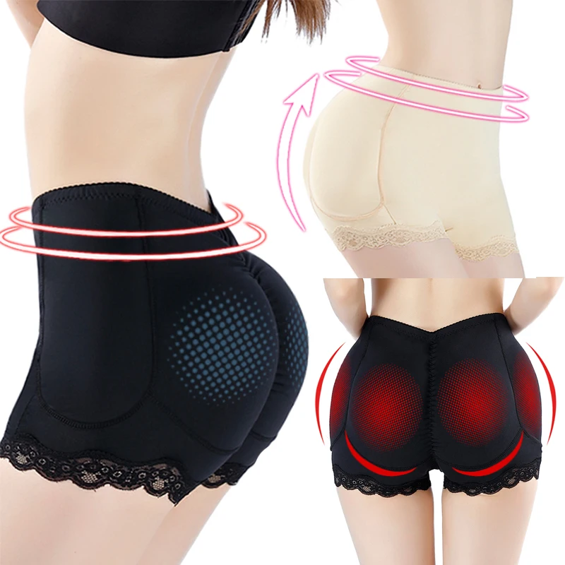 

Compression Short Panty Underwear Butt Lifter Enhancer Brazilian Lift Fake Ass Big Women Shapers Hips And Buttock Padded Panties, Nude,black