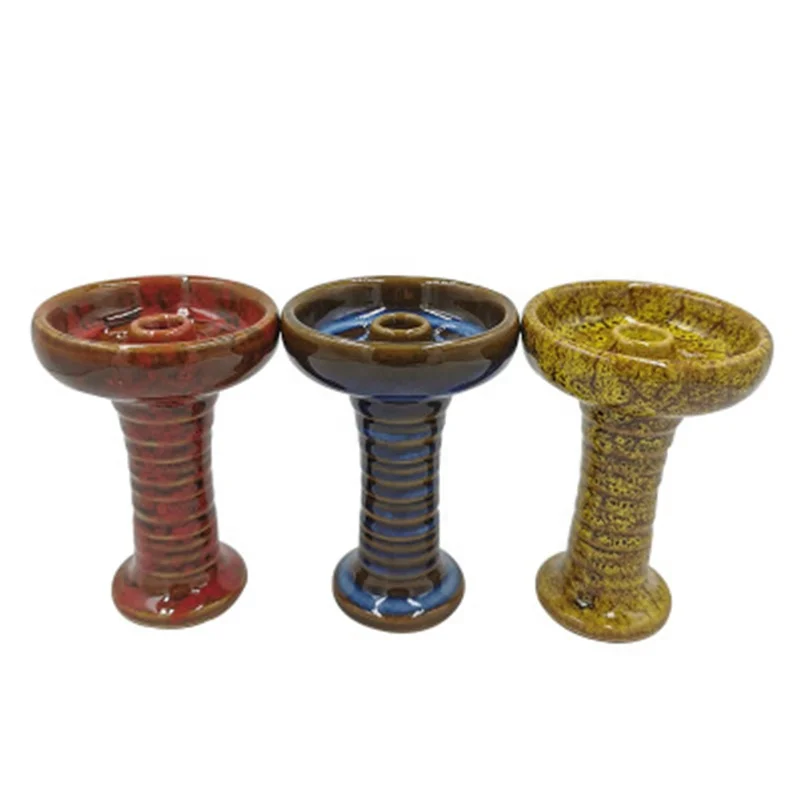 

Ceramics Single Hole Hookah Bowl, Yellow/red/blue/green