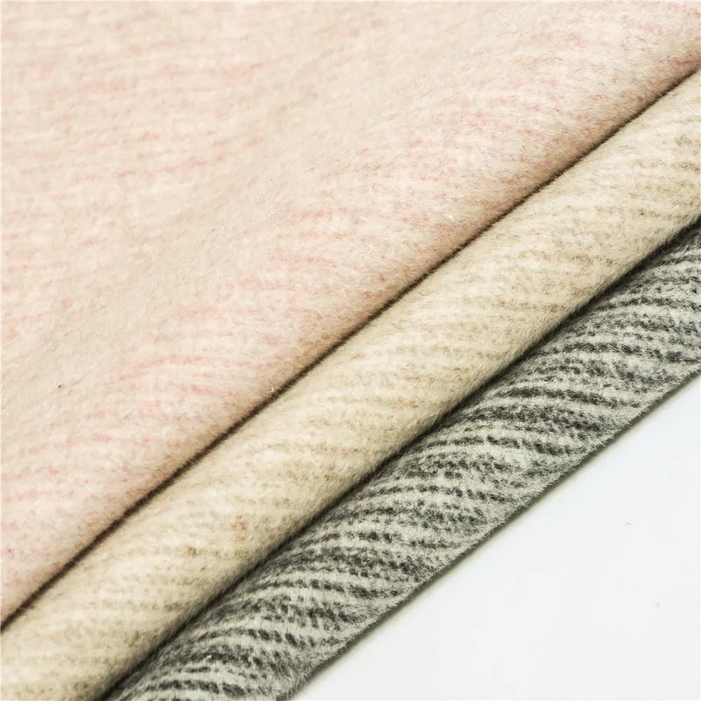 Tweed Wool Coating Woven Terylene Merino Wool Polyester Blend Twill