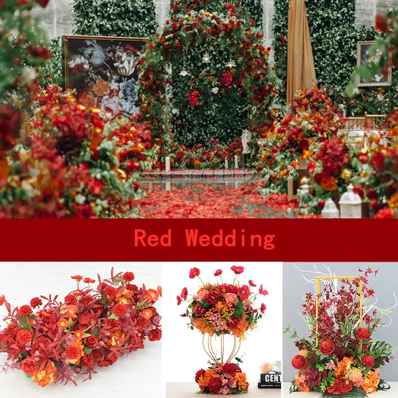 T04135 The Beauty And Beast Silk Artificial Roses Wedding Arch Ceremony