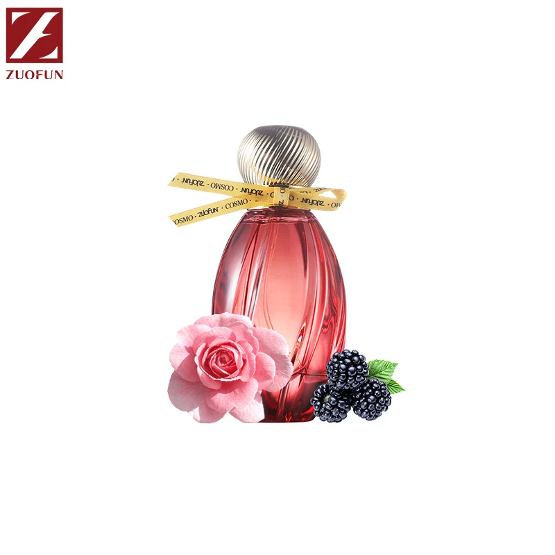 

ZUOFUN COSMO wholesale 100ml red color perfume with glass bottle, Light rose