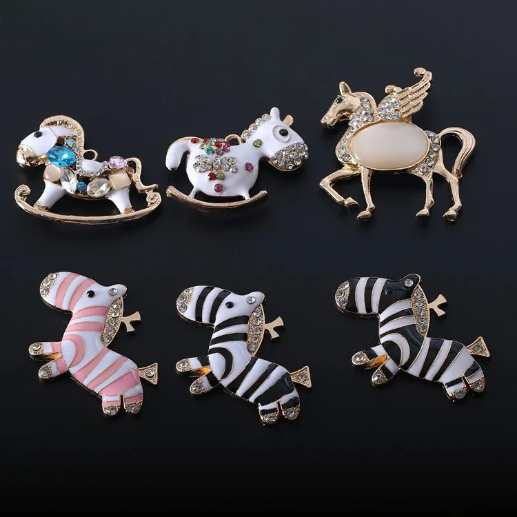 

Metal Decorative Buckles Rhinestone Diamond zebra Shoe Decoration Parts Accessories Style Sandal Color Material, As picture