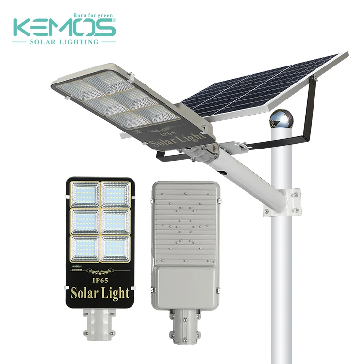 Smart motion sensor separated waterproof ip65 outdoor 30w 60w 100w 200w 300w solar street light