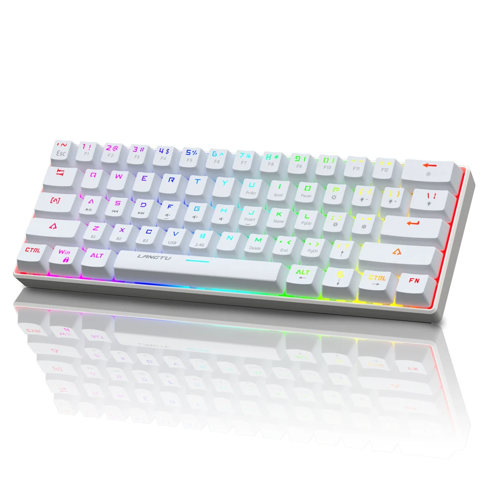 

RK61 G1000 61keys mechanical keyboard dual mode or trimode Wireless 2.4g or blue tooth or wired RGB gaming mechanical keyboard