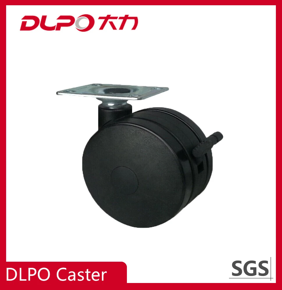Dlpo 75mm Furniture PA Castor Wheel for Drawer Storage Metal Mobile Pedestal