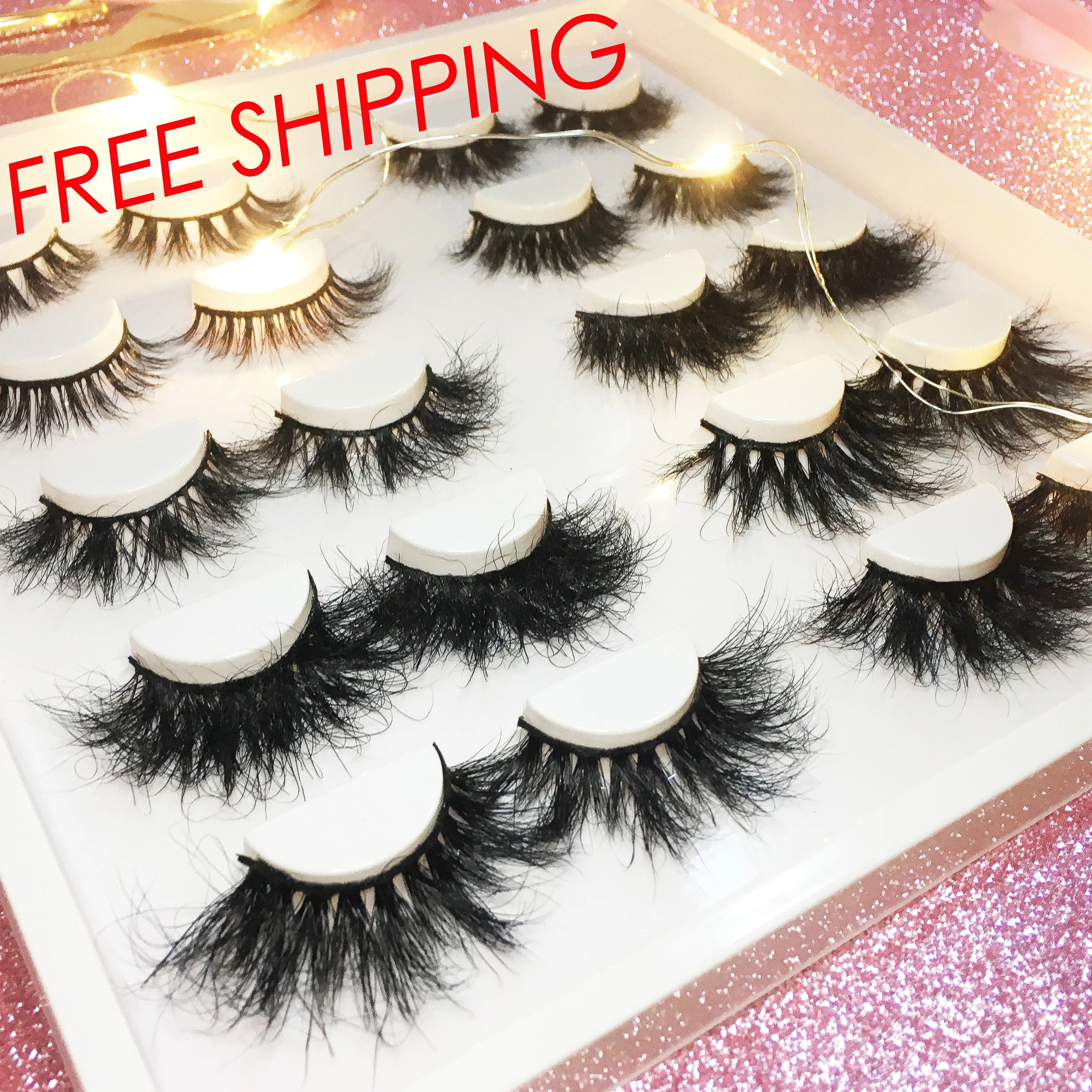 

free shipping lash promotion 10 pairs lash book long mink lash multiple pack natural eyelashes magnetic