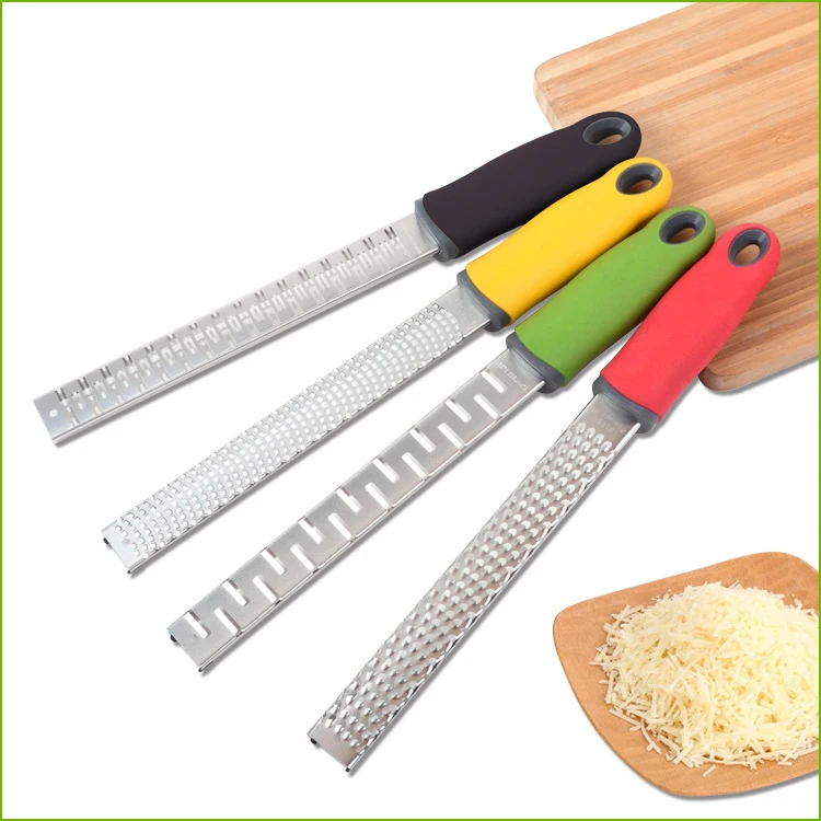 

CL033 Stainless Steel Lemon Zester Set Kitchen Cheese Grater Handheld Lemon Planer with Brush Lemon Planer Grater, Yellow