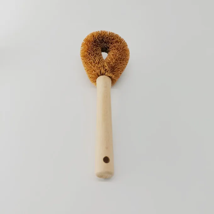 

Eco-Friendly Kitchen Round Handle Brush Pan/Pot Vegetable Scrub Brush Coconut Fiber Dish Brush