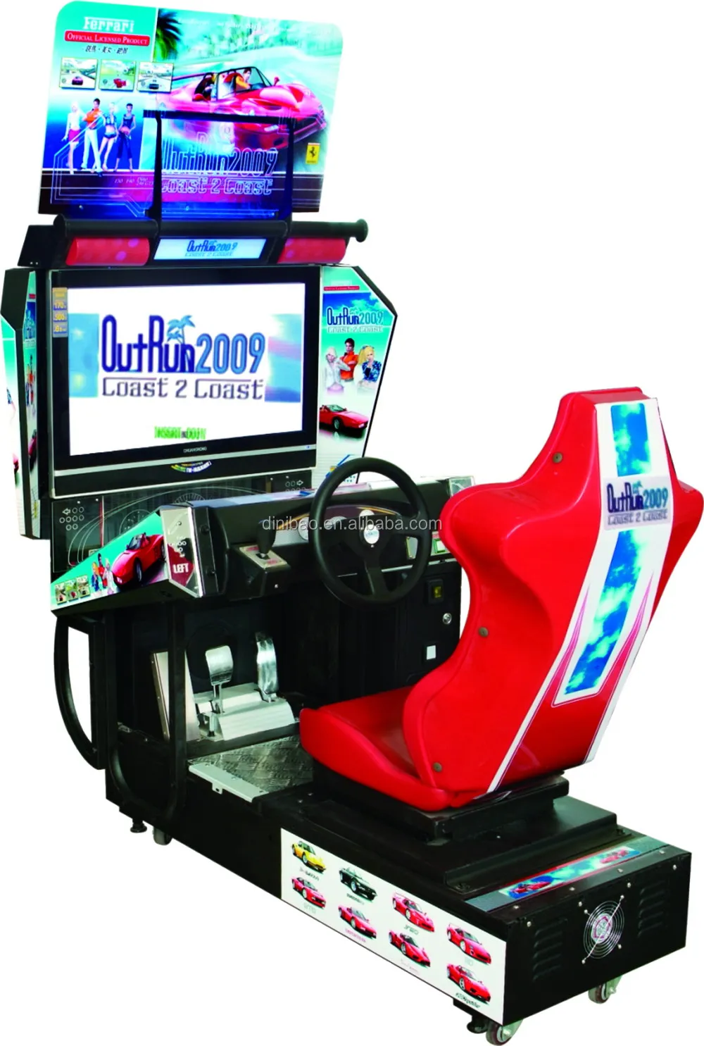 Dinibao Coin Operated Outrun Car Racing Simulator Video Arcade Game ...