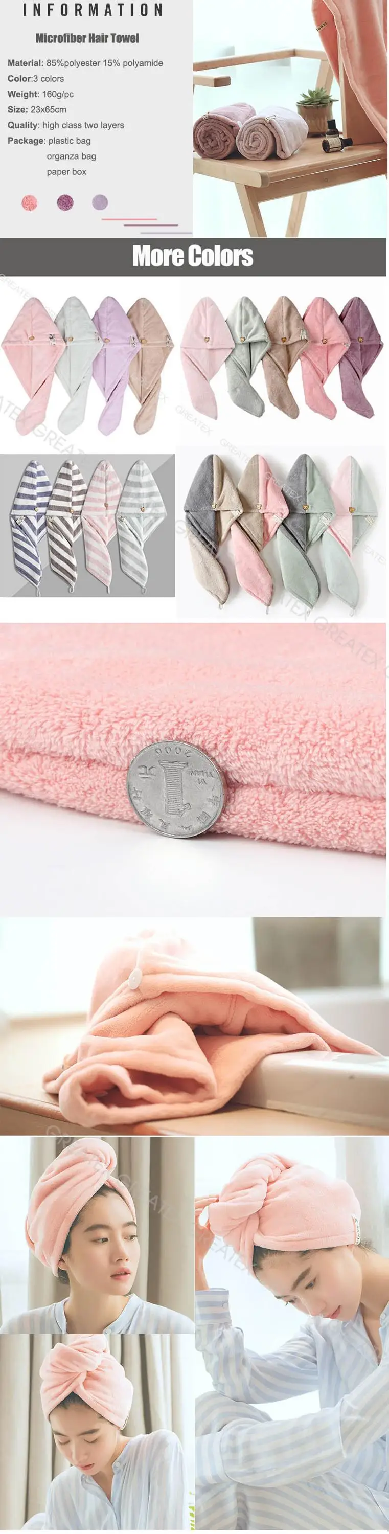 hair drying towel turban