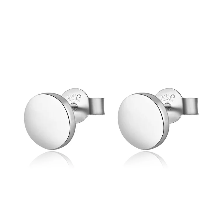 

POLIVA women small round stud earrings dainty 925 sterling silver earring