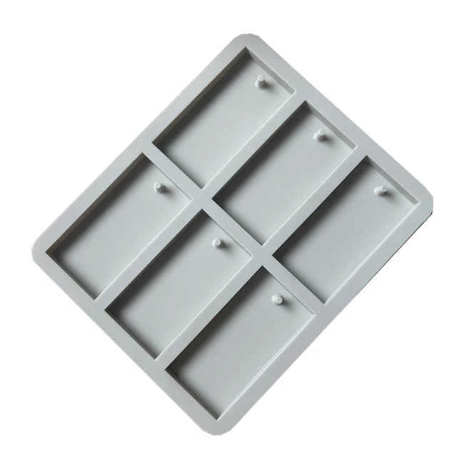 

6 Cavity rectangle aromatherapy Silicone Dried Flowers soap wax tablet Mold, Stock or customized