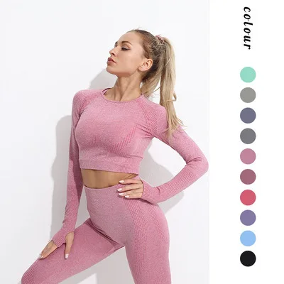 

Women Seamless Yoga Set 2 Piece Workout Sport Bra with High Waist Shorts Legging Outfit seamless yoga set