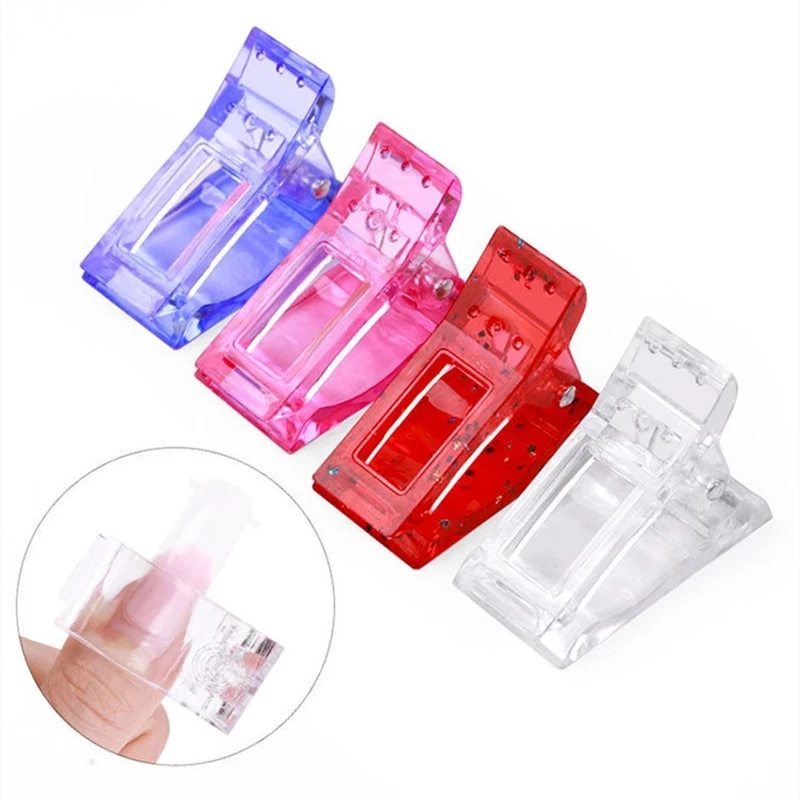 

Nail Clips Quick Building Nail Clip Acrylic Nail Fake Finger Polish Extension Tips UV Gel Nail Art Builder Assistant Tools, Clear color