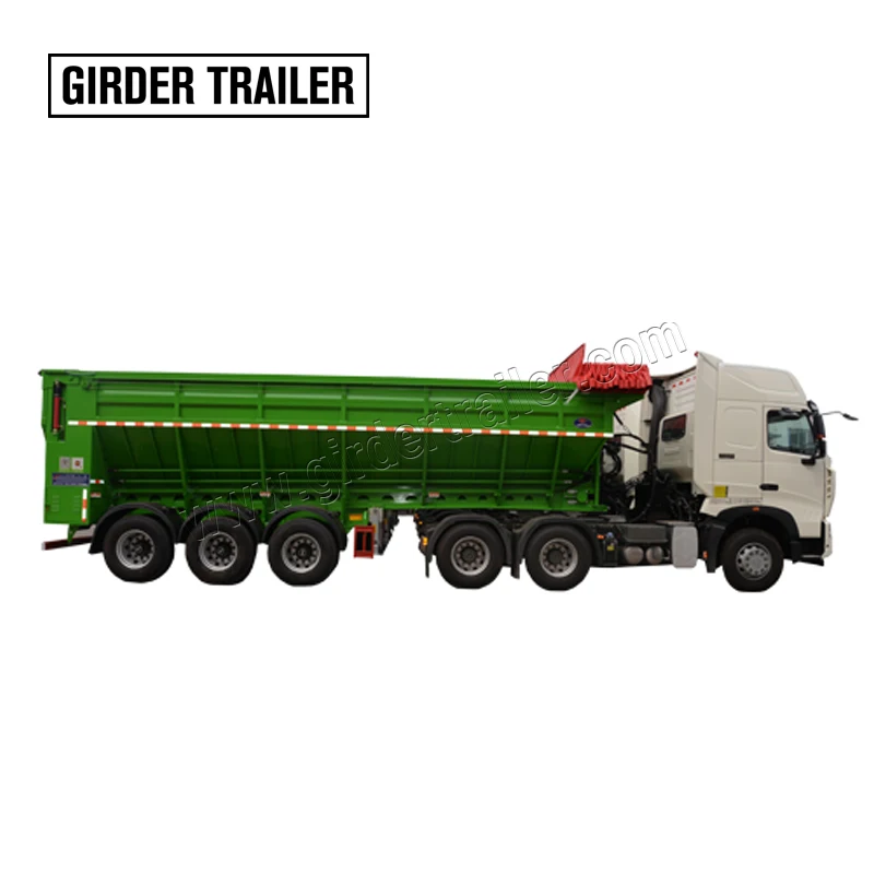 

Selling customized new tri axle crawler belt type tipper buy wood loading used semi dump trailer for sale