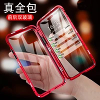 

Clear Tempered Glass Magnetic Aluminum Metal Frame For iphone 11 max case Double Sided Class Protection For iphone 11 pro case