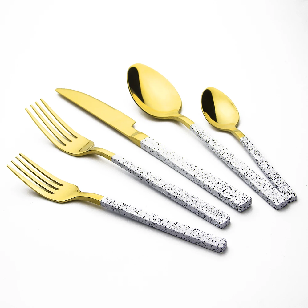 

Fast delivery mirror polished silverware forks spoons knives set stainless steel 18/10 cutlery flatware set, 13colors