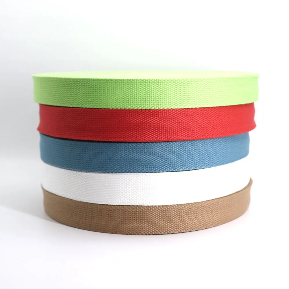 20 25 32 38 50 mm Cotton Canvas Webbing for Belt and Bag Handle