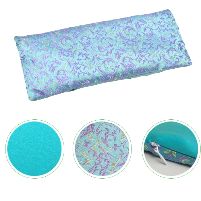 Eye Pillow Lavender Flax Seed Filled Silk Fabric Use For Yoga Natural