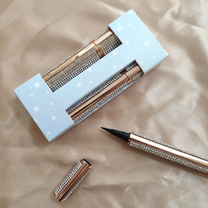 

Wholesale Makeup Volumizer Waterproof Private Label 3D Fiber Mascara And Quick Dry Diamond Eyeliner Set, Black