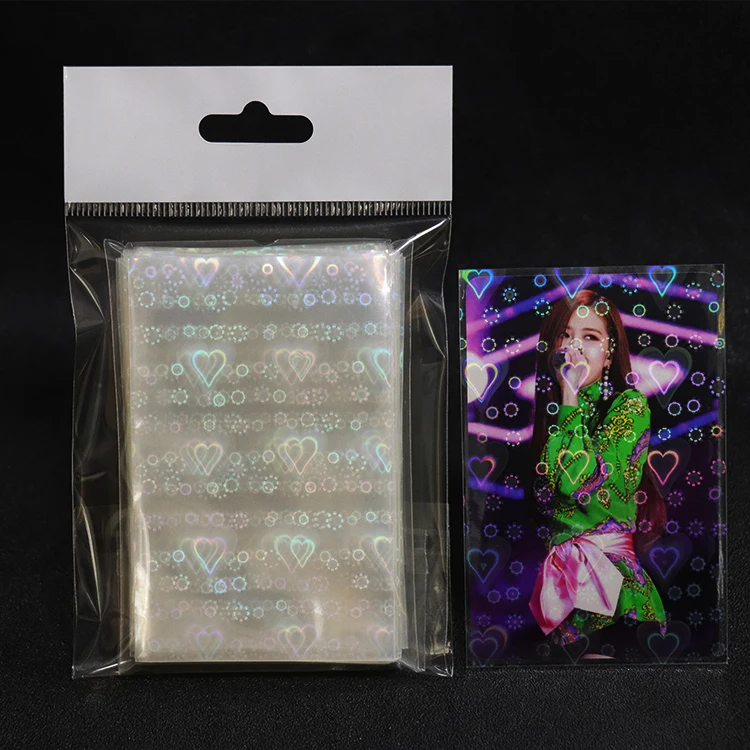 

Vertical Heart 5000pcs HOLOGRAM KPOP Photocard CARD SLEEVES holographic LOMO PC card sleeves