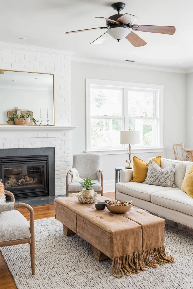 Modern Farmhouse Living Room Designed for Family Comfort