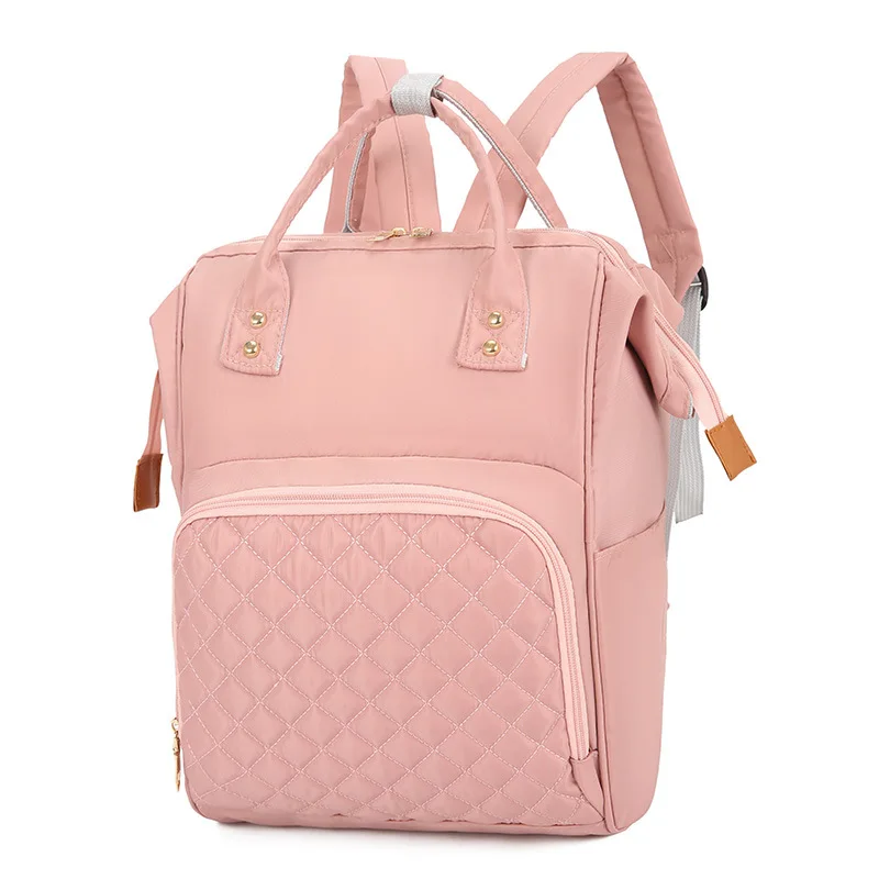 

Cheap Nylon Baby Tasche Mother Baby Backpack Pink Quilted Baby Diaper Bag Popular