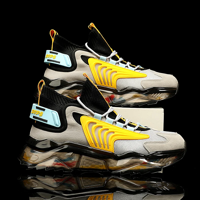 

2021 New High Quality Weaving Lace-up Fashion Men Men's Sports Shoes Breathable Light Sneakers Soft Bottom Walking Casual Shoes