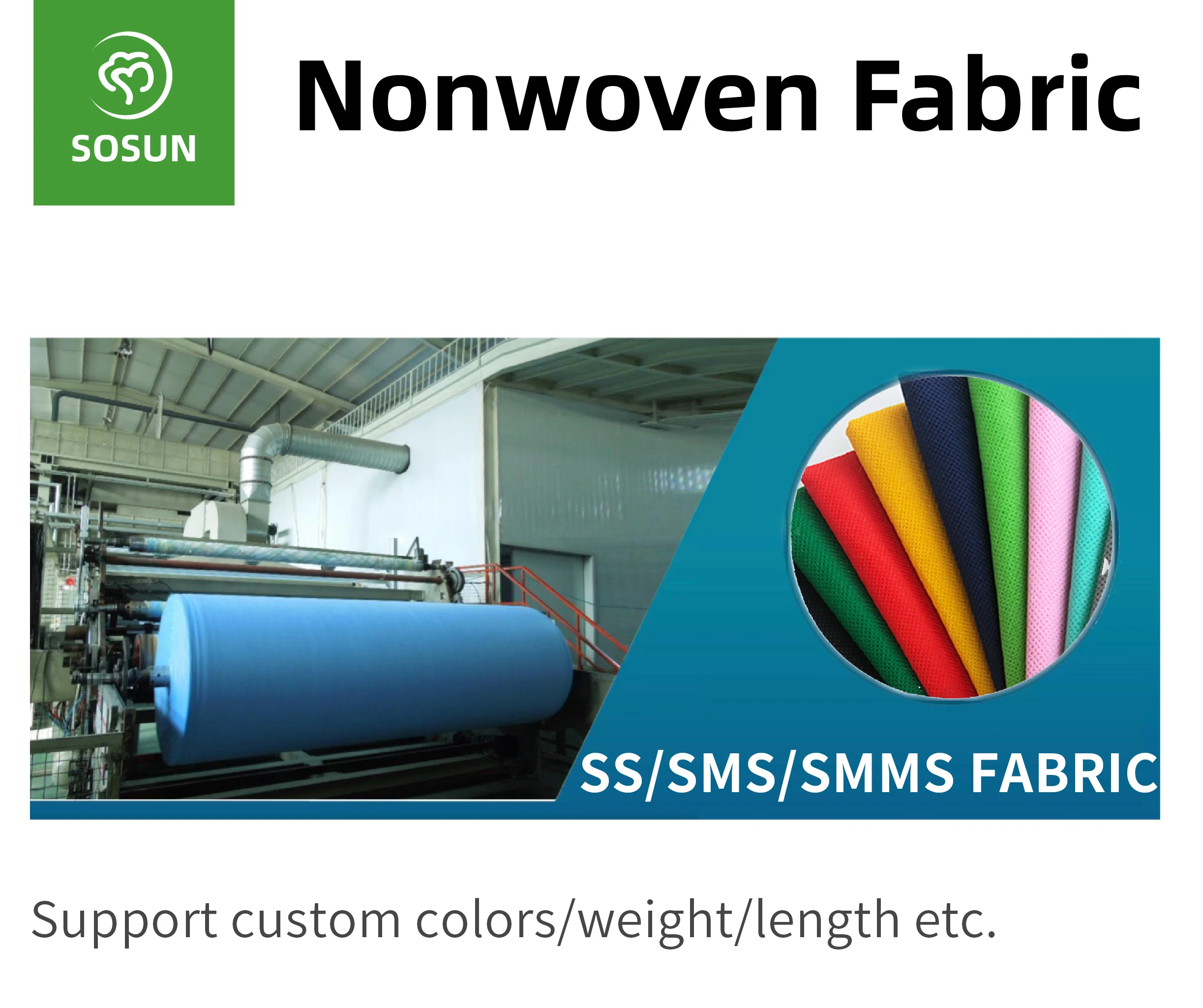 Sss Sms 100% Pp Spunbond Nonwoven Fabric Manufacturer - Buy Spunbond ...