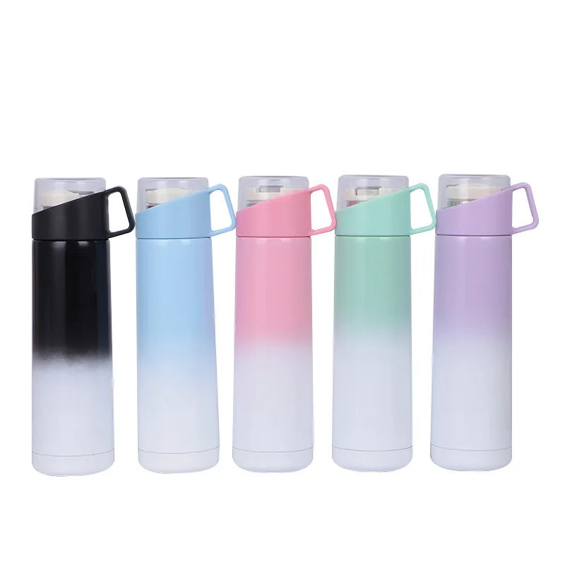 

MIKENDA 18/8 stainless steel insulated water bottle double wall vacuum thermos flask, Black, white, green and custom color