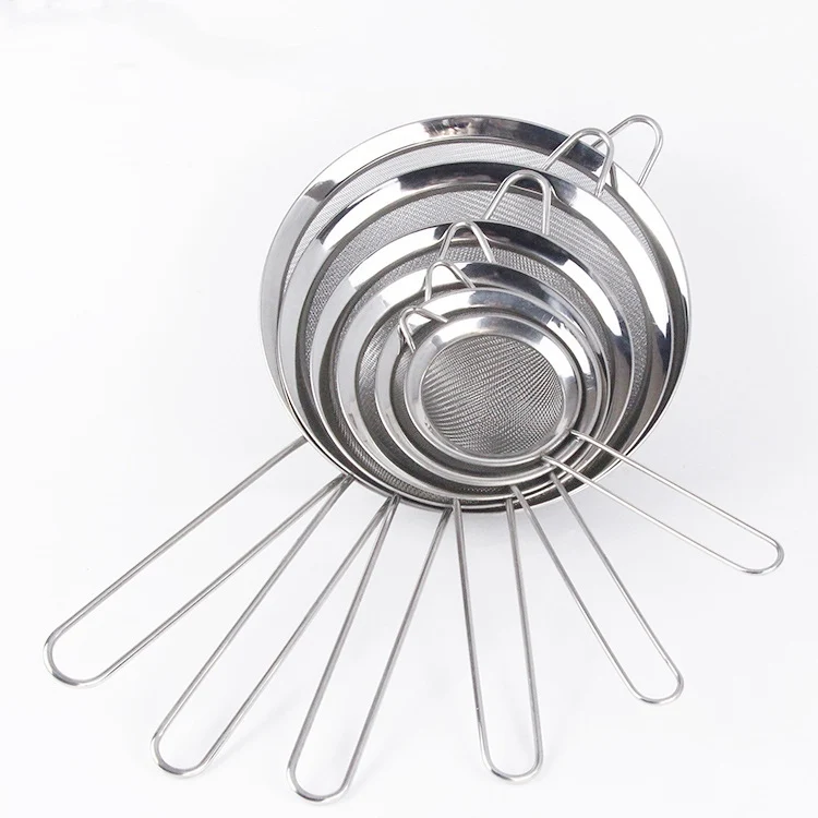

Hot Selling Wholesale Kitchen Tools Utensil Stainless Steel 8cm Mesh Strainer, Silver