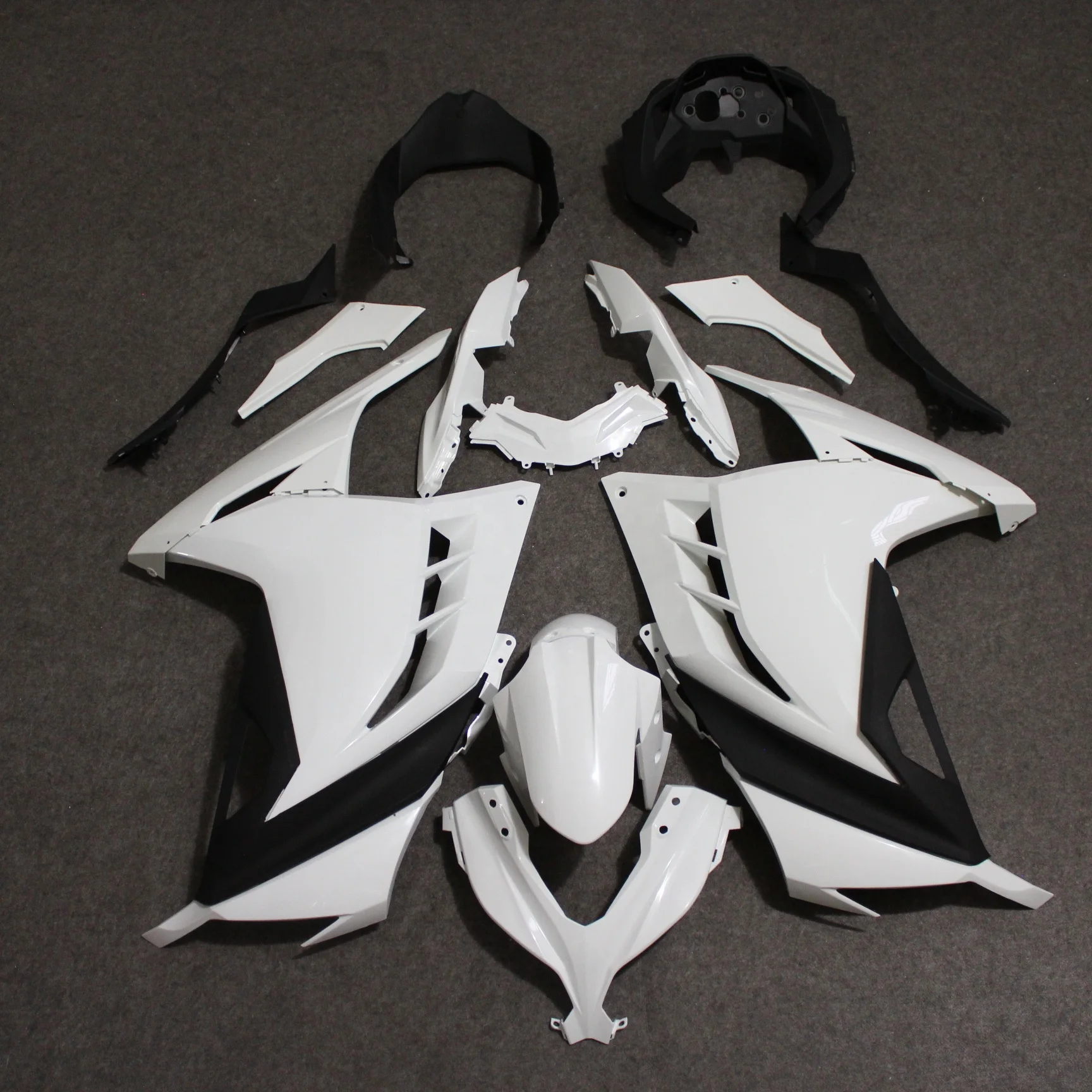 

2021 WHSC painted Bodywork For KAWASAKI Ninja300 2013 Fairing Body Kit unpainted whitec color, Pictures shown