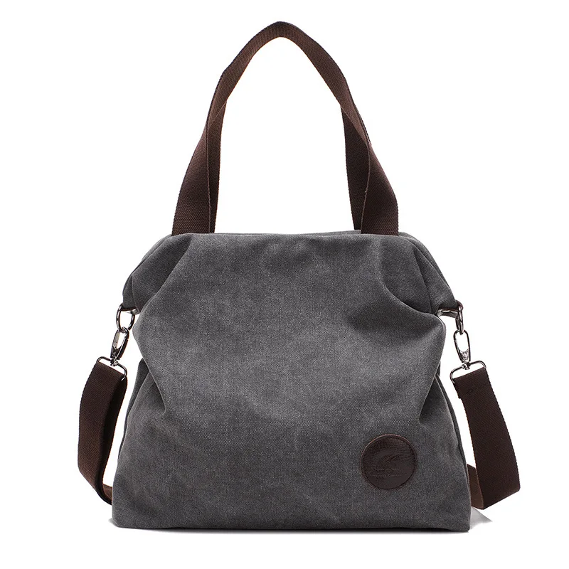 

Fashion lady casual shoulder handbag branded women canvas tote bags