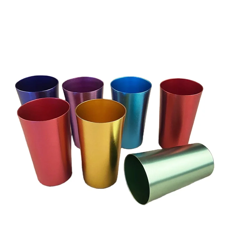 

colorful Aluminum oxidized Shot Glass/cup/mug/tumbler ALUMINUM TUMBLERS, 6 colors