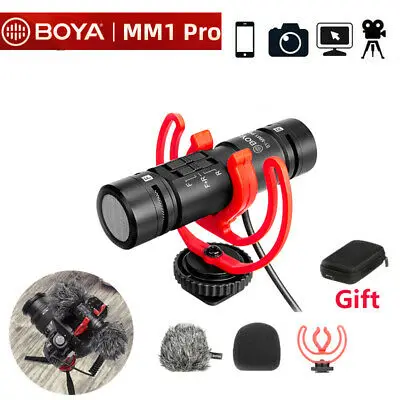 

New BOYA BY-MM1 PRO Dual head Wired Cardioid Audio Recorder Interview Microphone for cameras smartphone recording