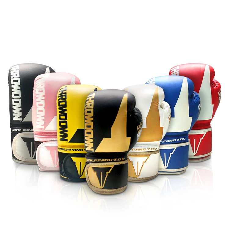 

High Quality Customized Gold Plain Pu Leather Professional Training Boxing Gloves, Customer requiment