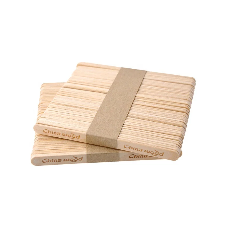 

Customized natural wood biodegradable custom logo popsicle stick ice cream stick