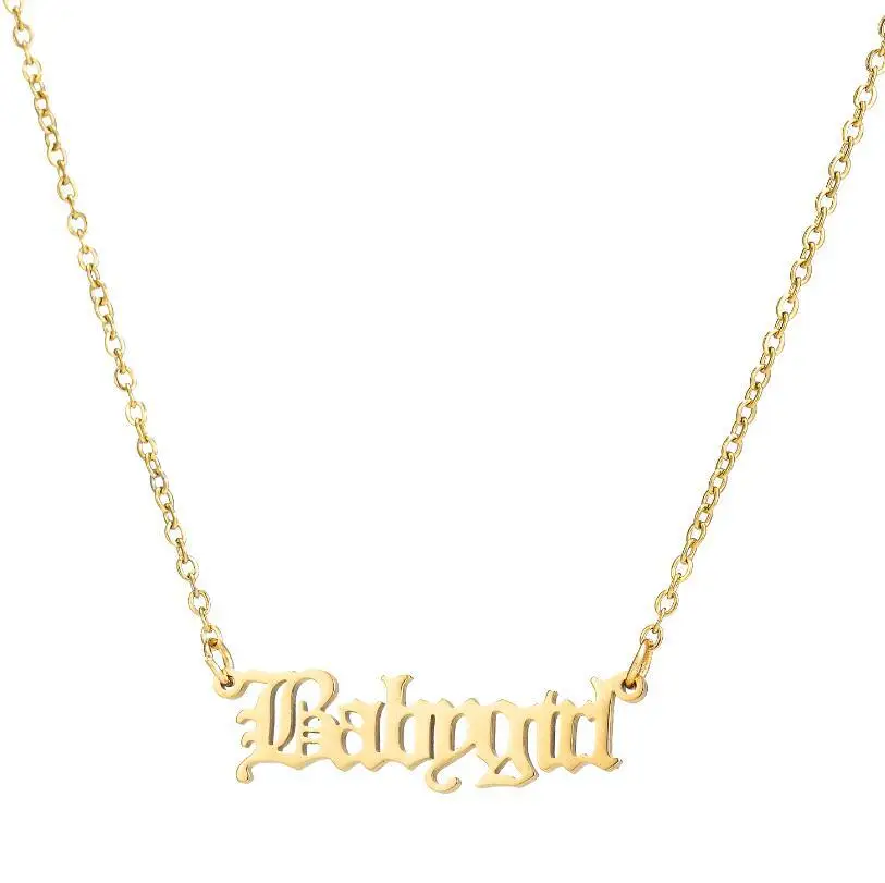 

Hot Selling New Arrivals Many Styles Fonts Ladies Necklaces Custom Pendant Necklace Jewelry, As the picture show