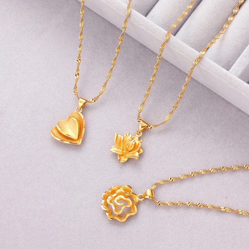 

Fashion Gold Color Necklaces Flower Pendant Necklace Wedding Bridal Jewelry Accessories Collier Choker for women jewelry, Picture shows