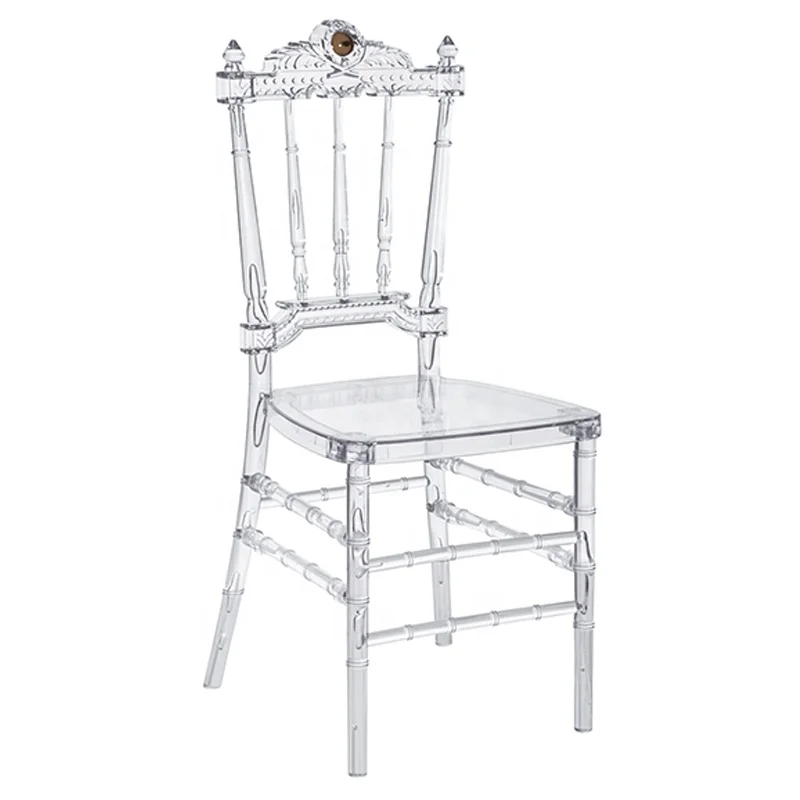 
Acrylic chair manufacturer sale chaise napoleon chair transparent 