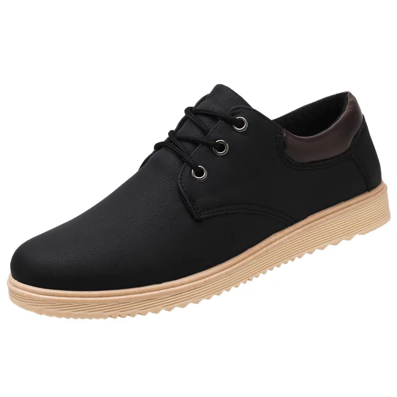 

Newest pu leather mens job shooe casual board footwear for man, 3 colors