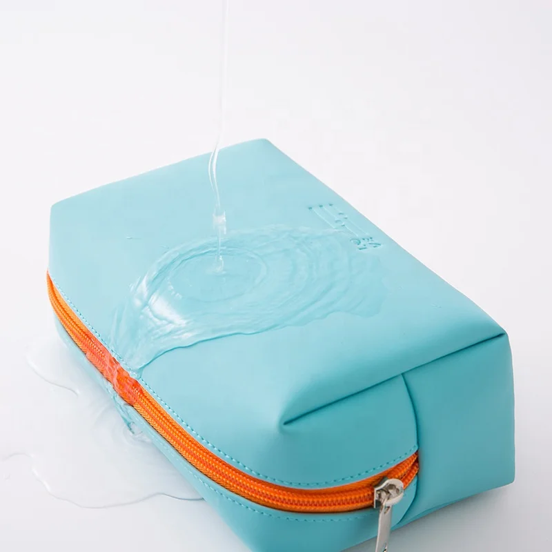 

Best selling Good Quality Women Cosmetic Pouch Zipper Organizer Candy Color Waterproof PU Leather Make up Pouch for Ladies, Customized color