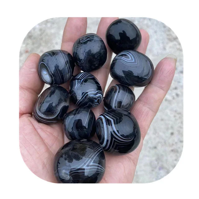 

New arrivals Premium crystal wholesalers stone crystal heal natur black onyx tumble stones for Decor