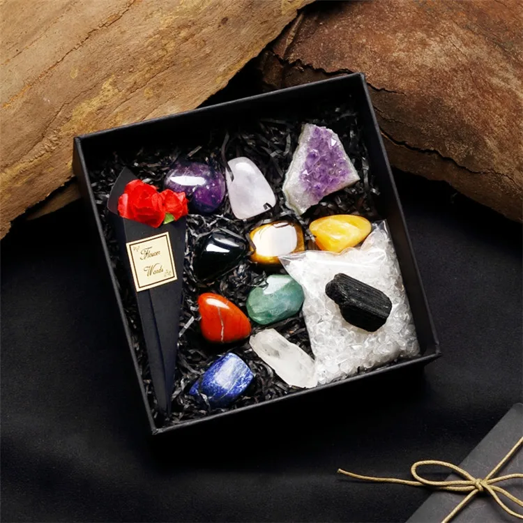
Wholesale Natural Loose Gemstone Crystal Crystals Healing Stones Gift Box 