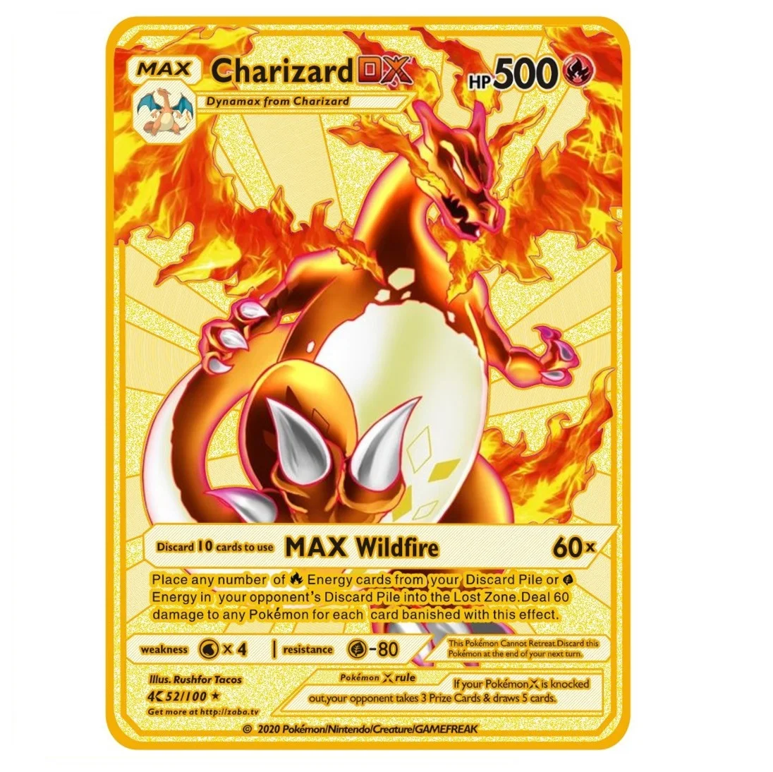 

Charizard V Metal 1st First Edition New Trading Cards Game Pok Mon Card Vmax Gx Metal Trading Cards Game, Gold