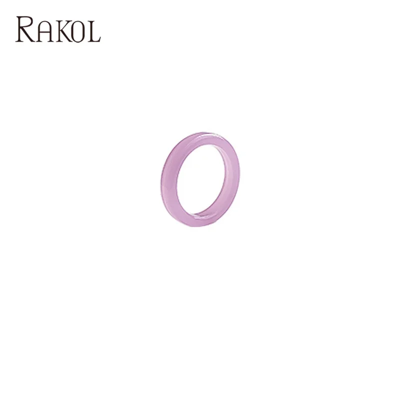 

Rakol APRR015 Lovely Minimalist Newest Various Color Ring Circle Small Resin Ring For Women Lady Girls