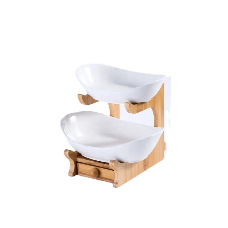 

Wooden multi-layer fruit tray creative snack fruit display rack living room tray multifunctional display rack