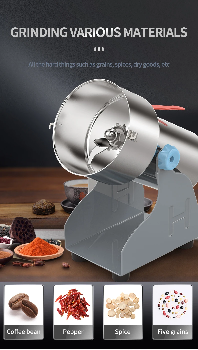 800g Commercial Spice Grinder Spring Grinder Machine Home Use Small