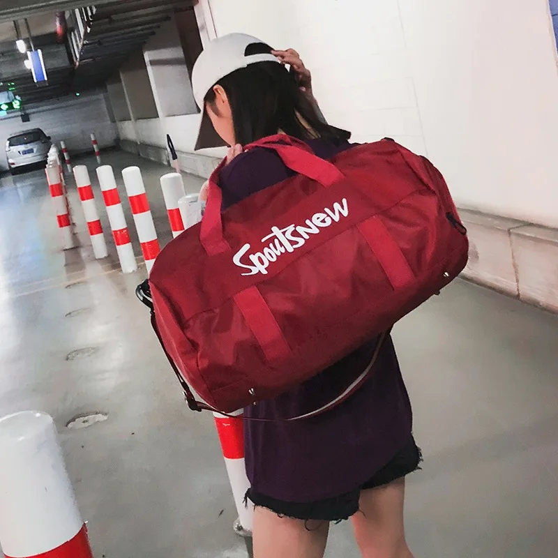 

Female yoga fitness bag large capacity travel bag shoe dry wet depart gym bag